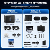 1/3HP Ice Bath Chiller & 148Gal Cold Plunge Tub Bundle