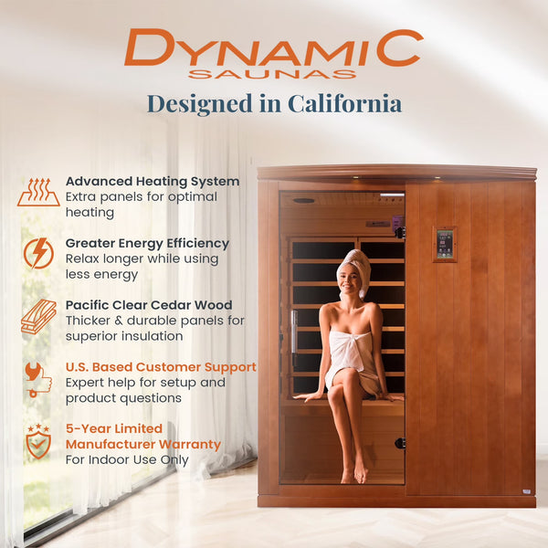 Infrared Home Sauna Designed for Premium Recovery, 3-Person Capacity, Canadian Hemlock, Ultra-Low EMF