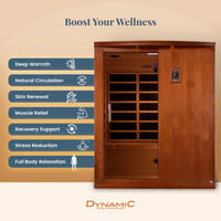 Madrid Elite 3 Person Low EMF Infrared Lighting Home Sauna