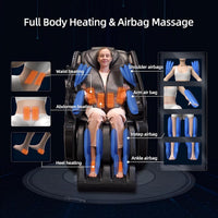 Massage Chair 4D Full Body Extended Sl-Track Zero Gravity Shiatsu Recliner